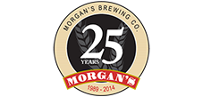 Morgan's Brewing Co. 25 years logo